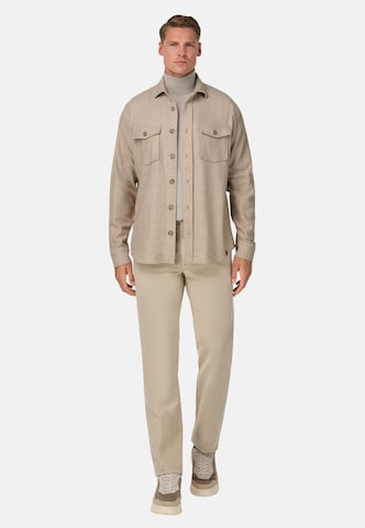 Boggi Milano Regular Fit Hemd in Beige
