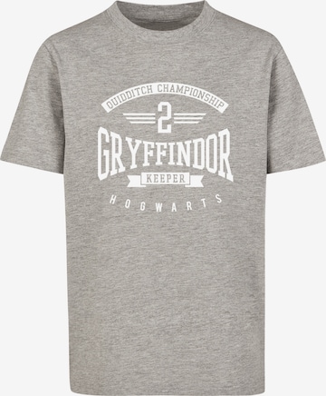 F4NT4STIC Shirt 'Harry Potter Gryffindor Keeper' in Grijs: voorkant