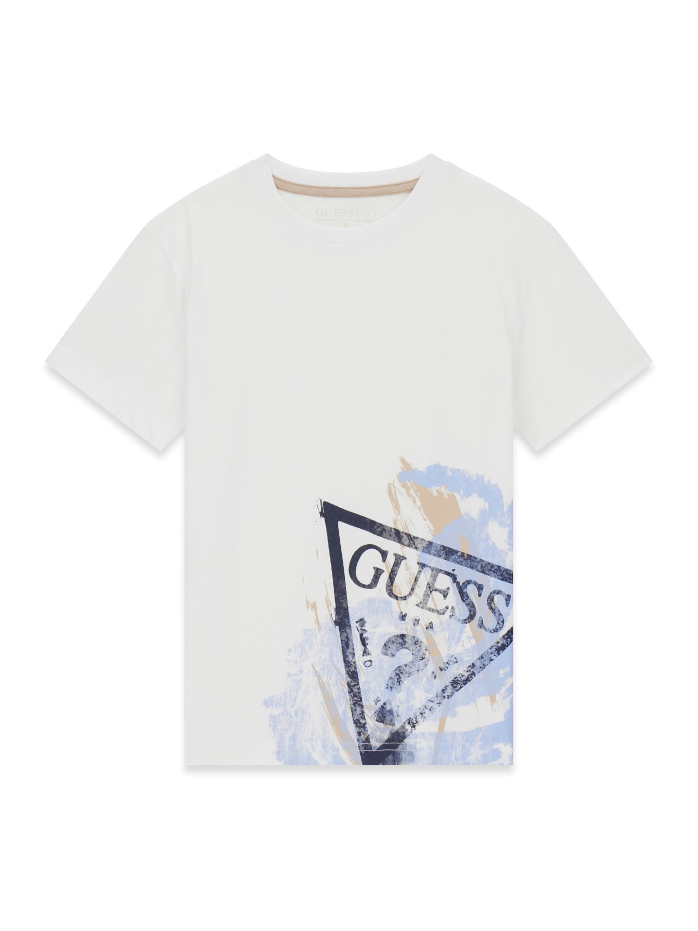 GUESS - Camiseta en blanco: frente