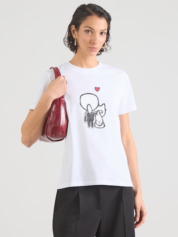 T-shirt 'IKON VALENTINE' Karl Lagerfeld en blanc : devant