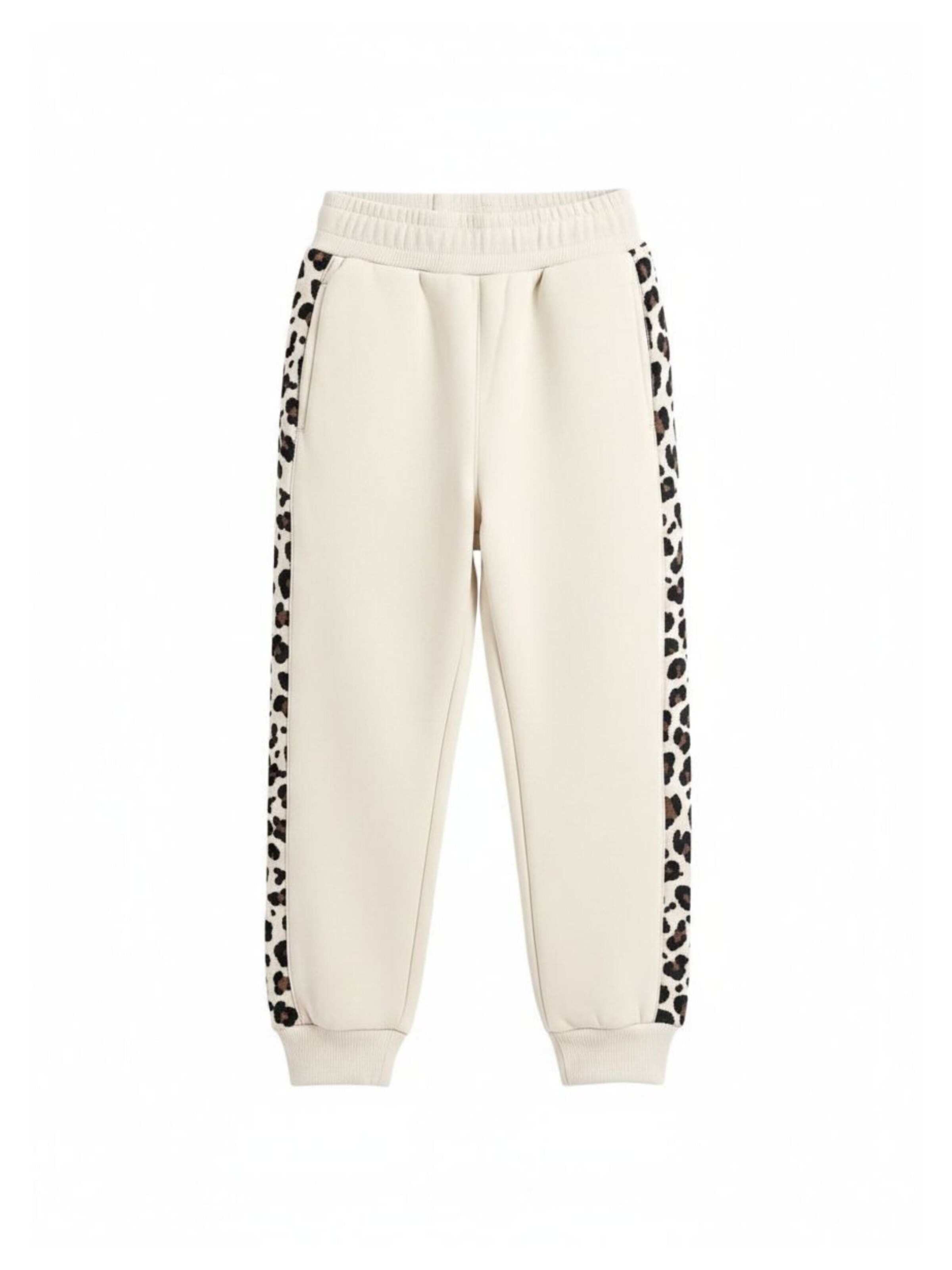 Solang Freizeitanzug Zweiteiler-Set 3D-Tigerkopf-Applikation in Beige