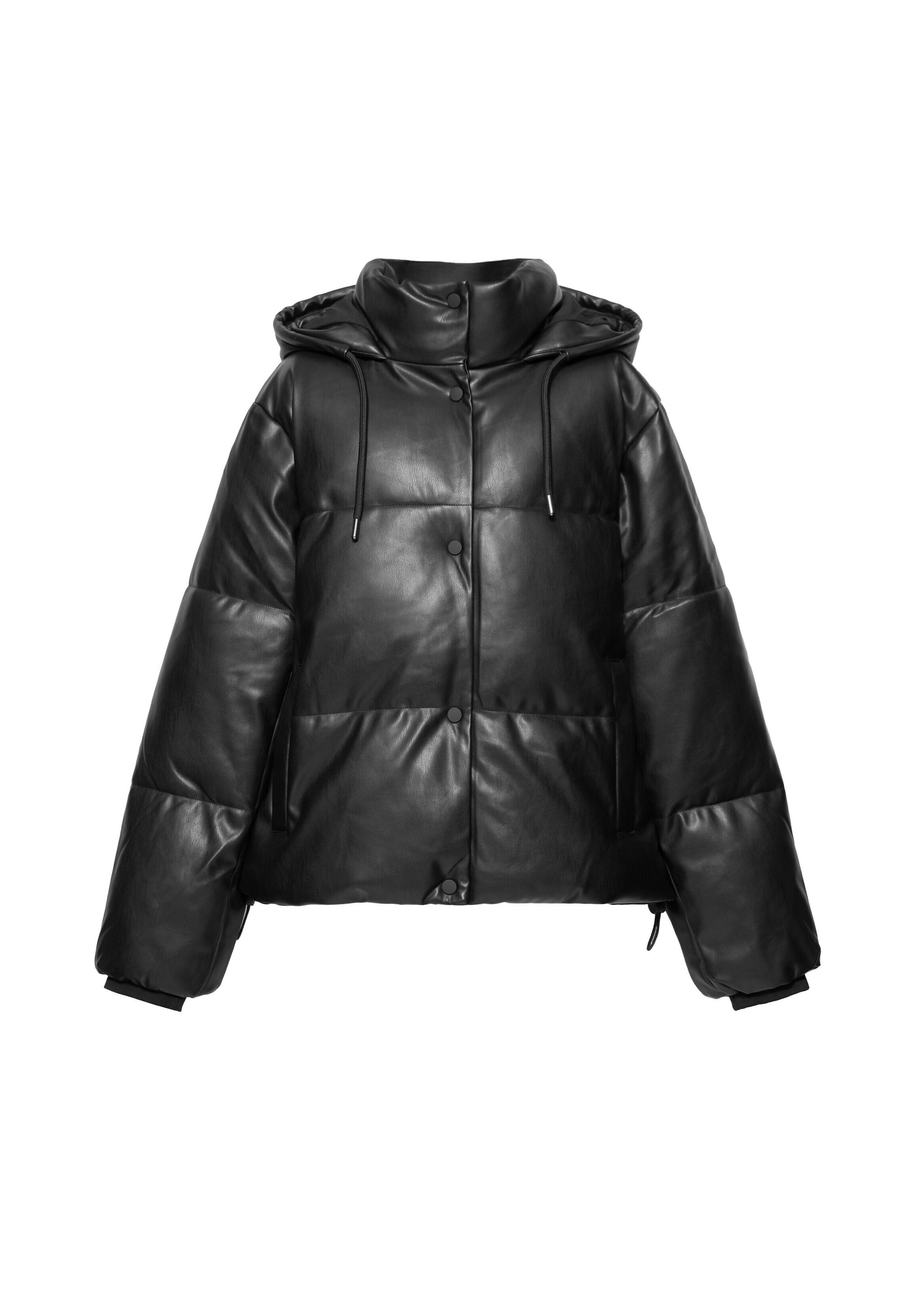 Pull&Bear Zimska jakna | črna barva: sprednja stran