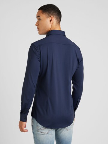 HUGO Slim fit Button Up Shirt 'Kenno' in Blue