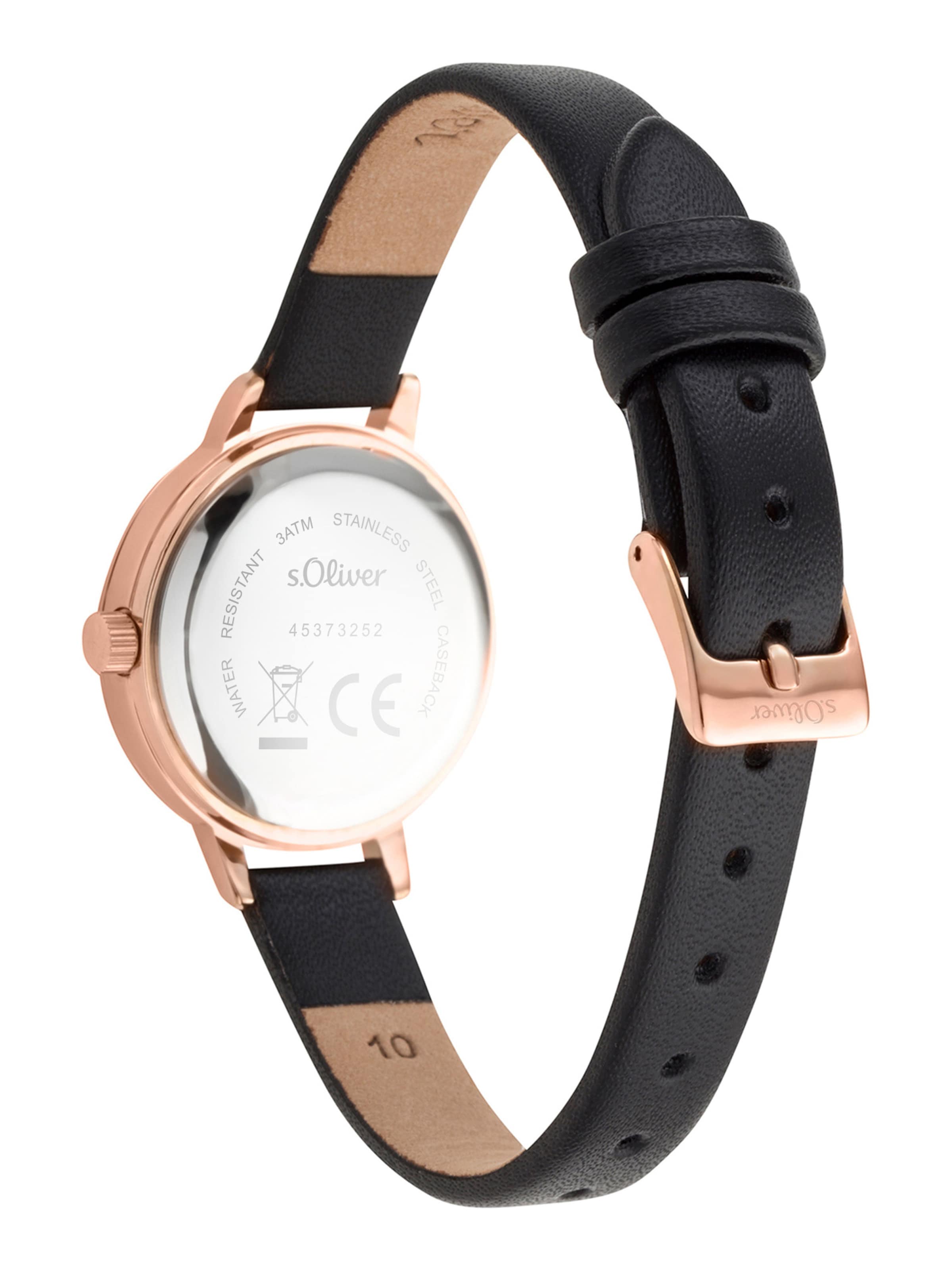 s.Oliver Analoguhr in Schwarz