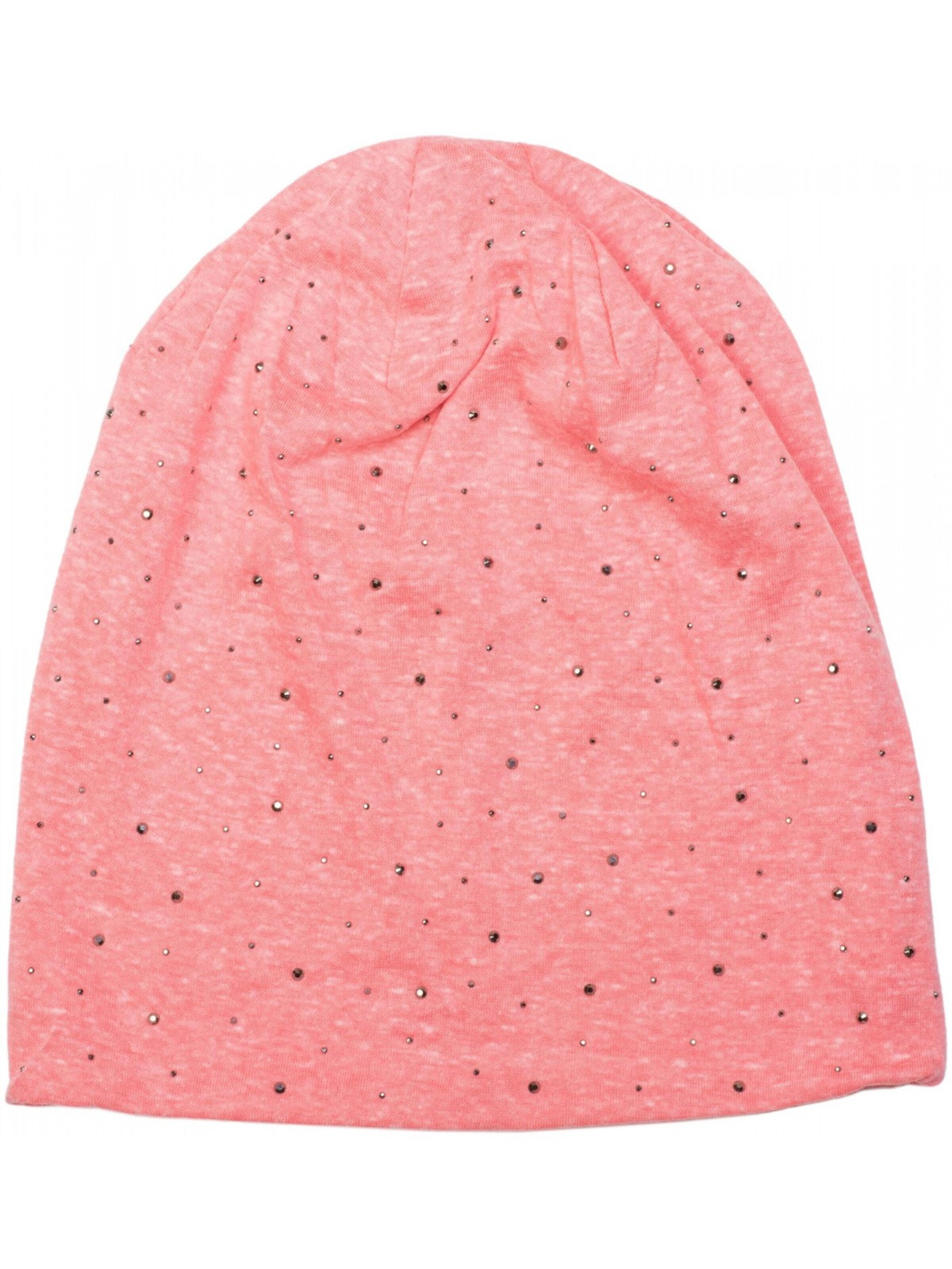 styleBREAKER Mütze 'Beanie mit Strass Nieten Applikation'‌‌‌‌‌‌‌‌‌ in Rot