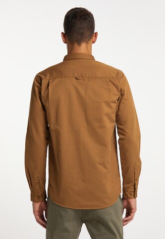 MO Regular fit Button Up Shirt in Brown