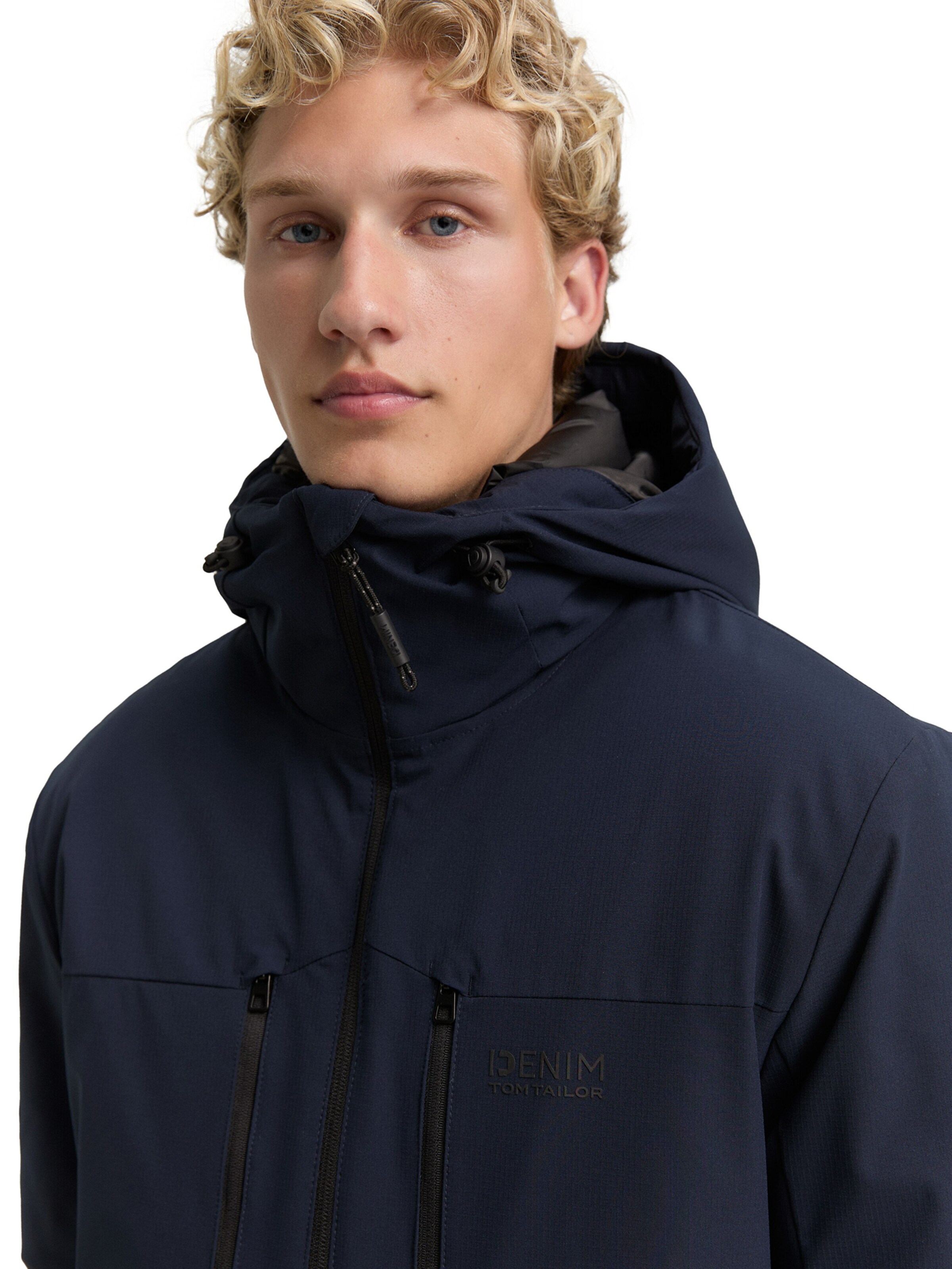 TOM TAILOR DENIM Prehodna jakna | modra barva