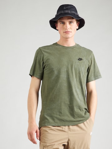 zaļš Nike Sportswear T-Krekls 'CLUB': no priekšpuses