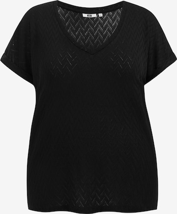 Tricou de la WE Fashion pe negru: față