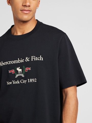 Tricou 'HERITAGE' de la Abercrombie & Fitch pe negru