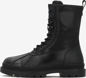 juoda Kazar Auliniai batai su raišteliais: priekis