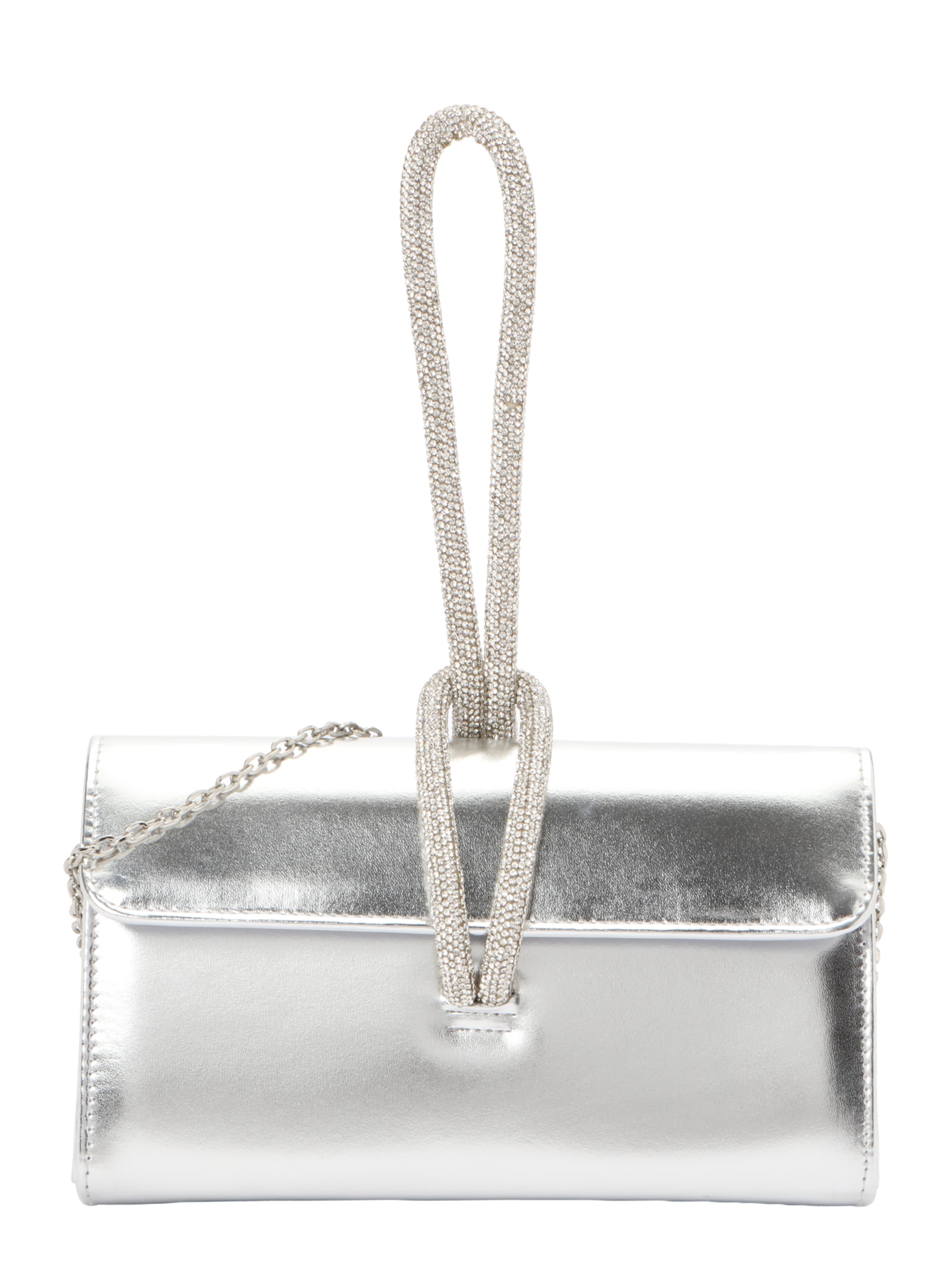 mascara Handbag in Silver: front