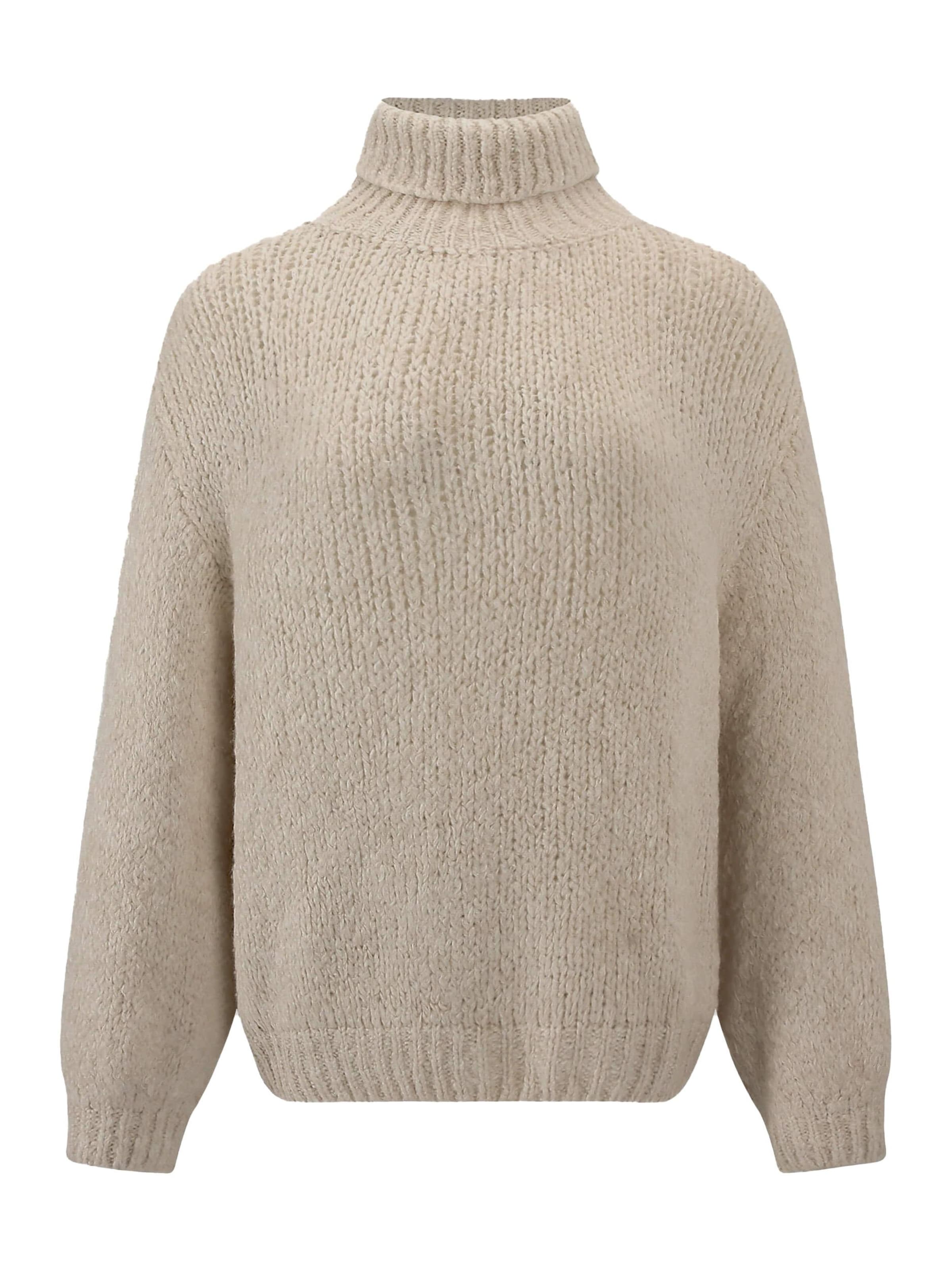 SASSYCLASSY Oversized Sweater in Beige: front