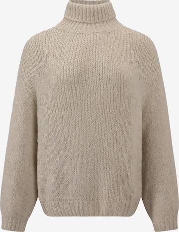 SASSYCLASSY Oversized Sweater in Beige: front