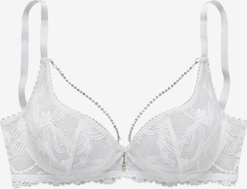 LASCANA Balconette Bra in White: front