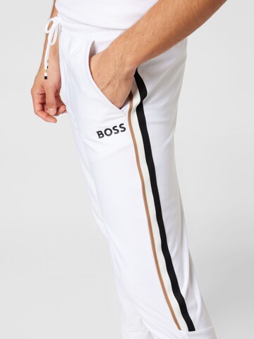 BOSS Zúžený Kalhoty – bílá