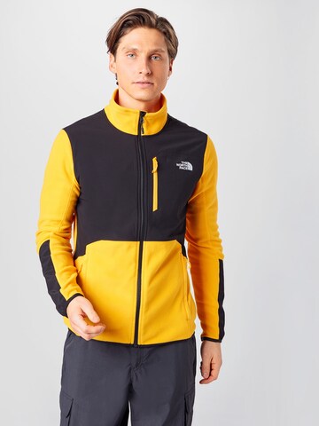 THE NORTH FACE Funktionsfleecejacka 'Glacier' i gul: framsida