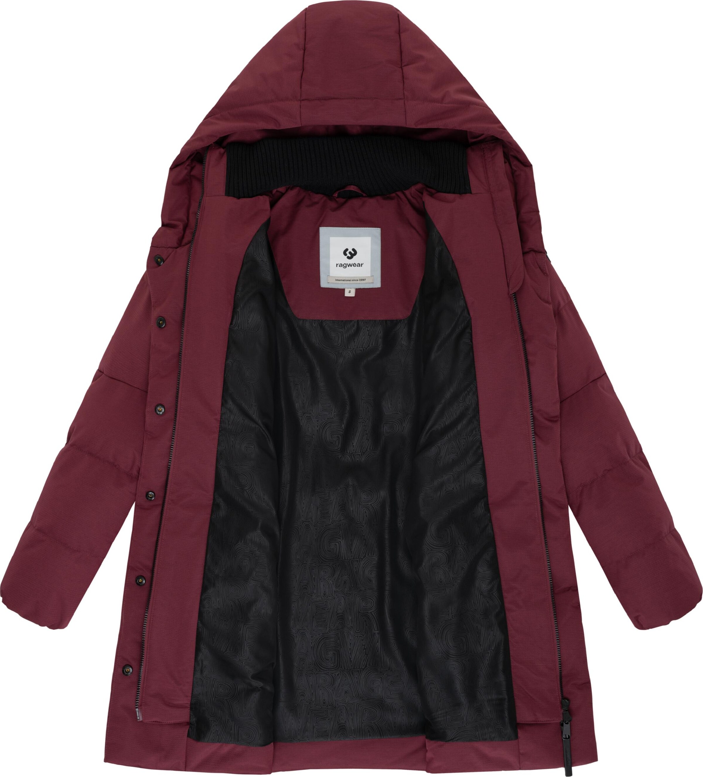 Ragwear Wintermantel 'Niani' in Rood