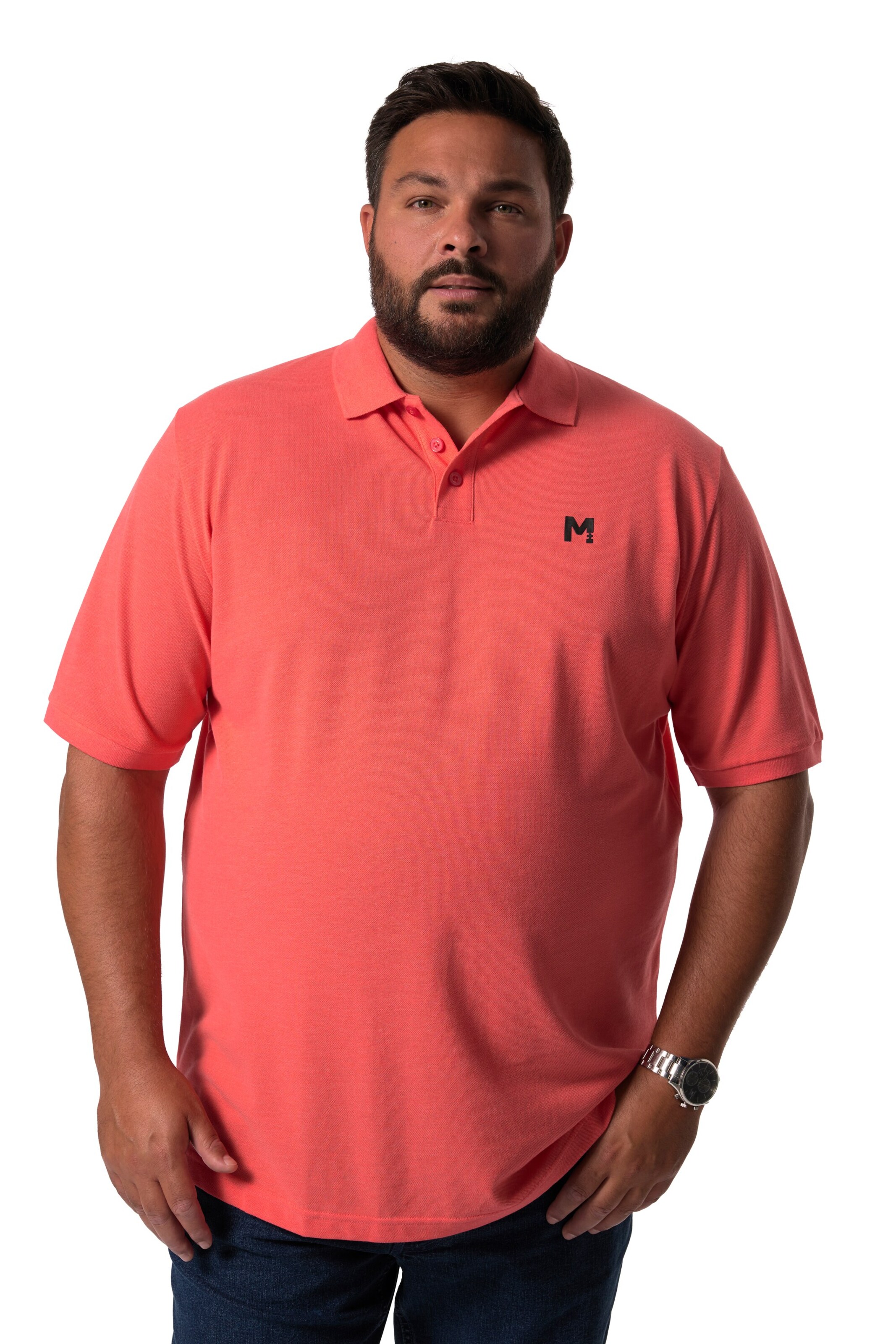 Men Plus Shirt in Rood: voorkant