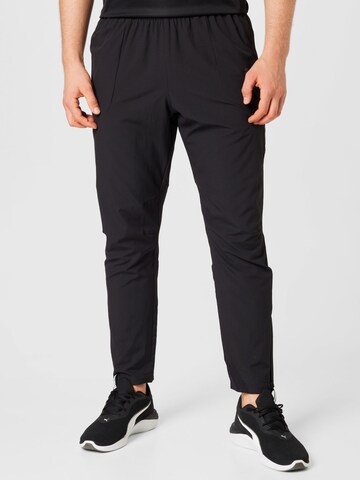 PUMA Tapered Workout Pants 'Ultraweave' in Black: front