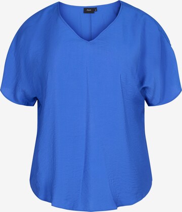 Zizzi - Blusa 'Kam' en azul: frente