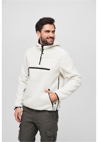 Brandit Fleece jacket in White: front