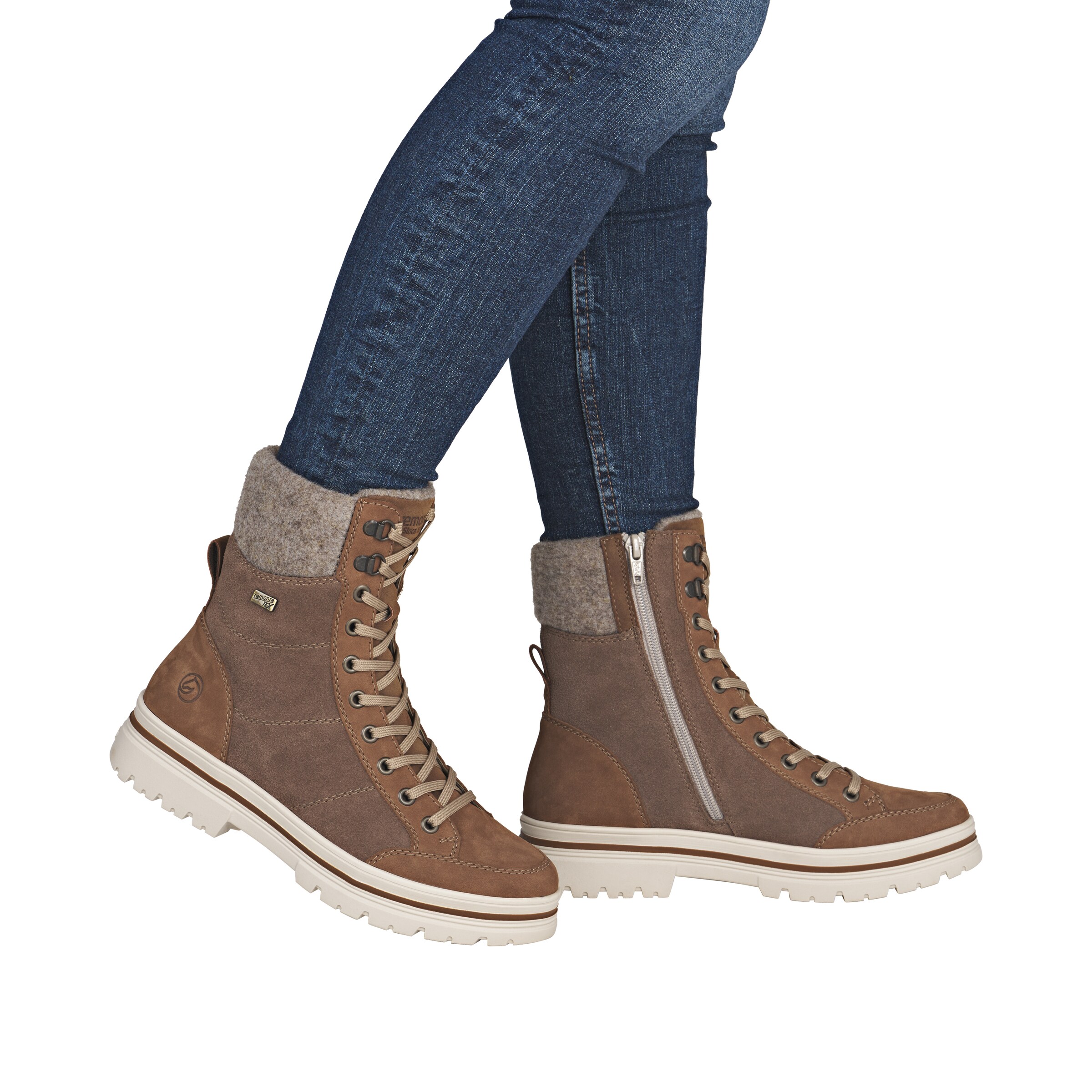 REMONTE Schnürstiefel in Braun: Vorderseite