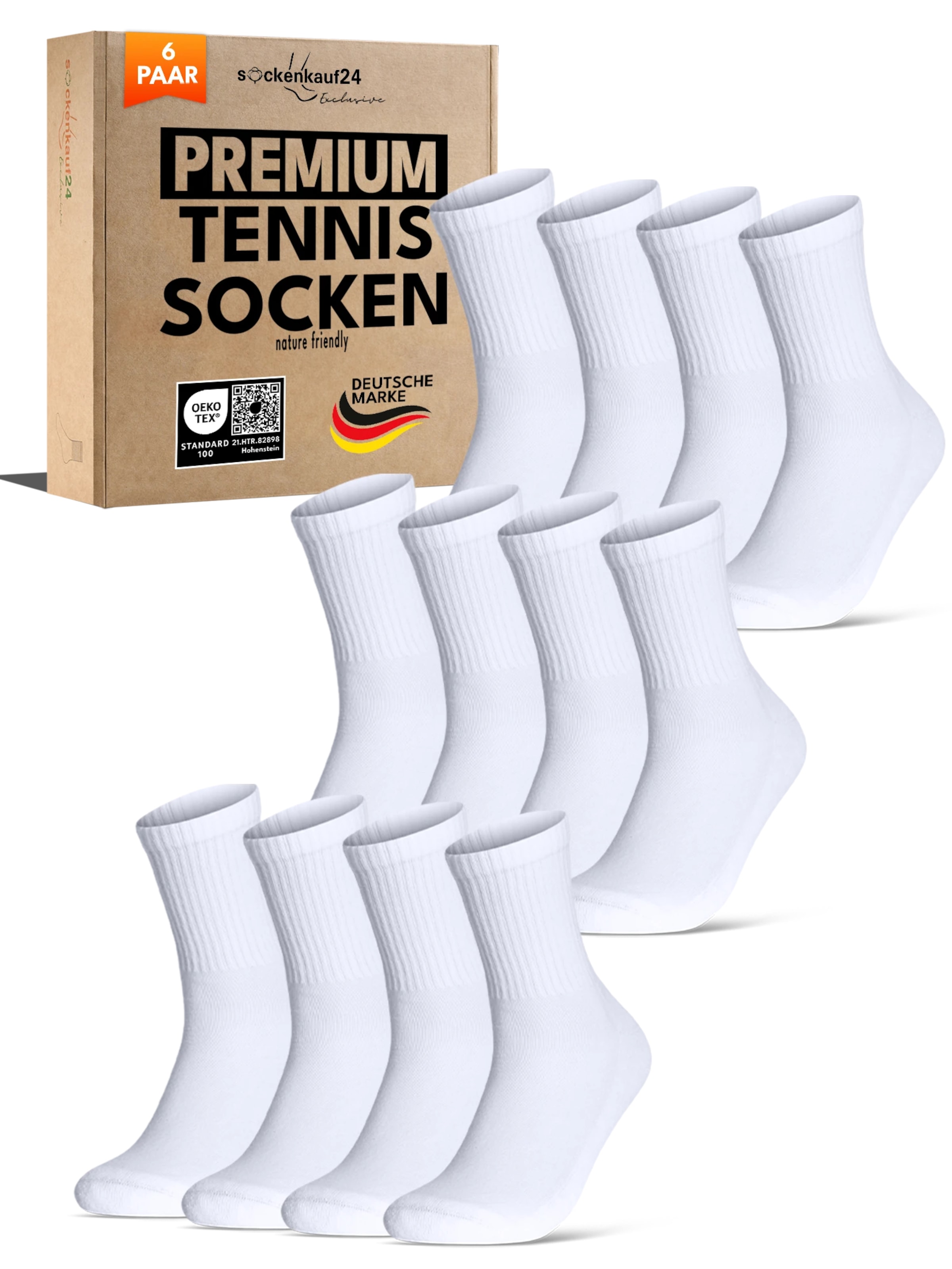 sockenkauf24 Athletic Socks in White: front