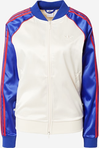 ADIDAS ORIGINALS Sweatjacke 'Satin Sst' in Weiß: predná strana