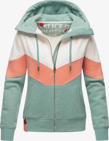 NAVAHOO Zip-Up Hoodie 'Honigperle' in Green: front