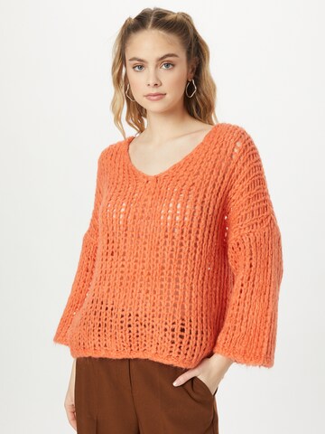 Hailys Pullover 'Linez' in Orange: predná strana