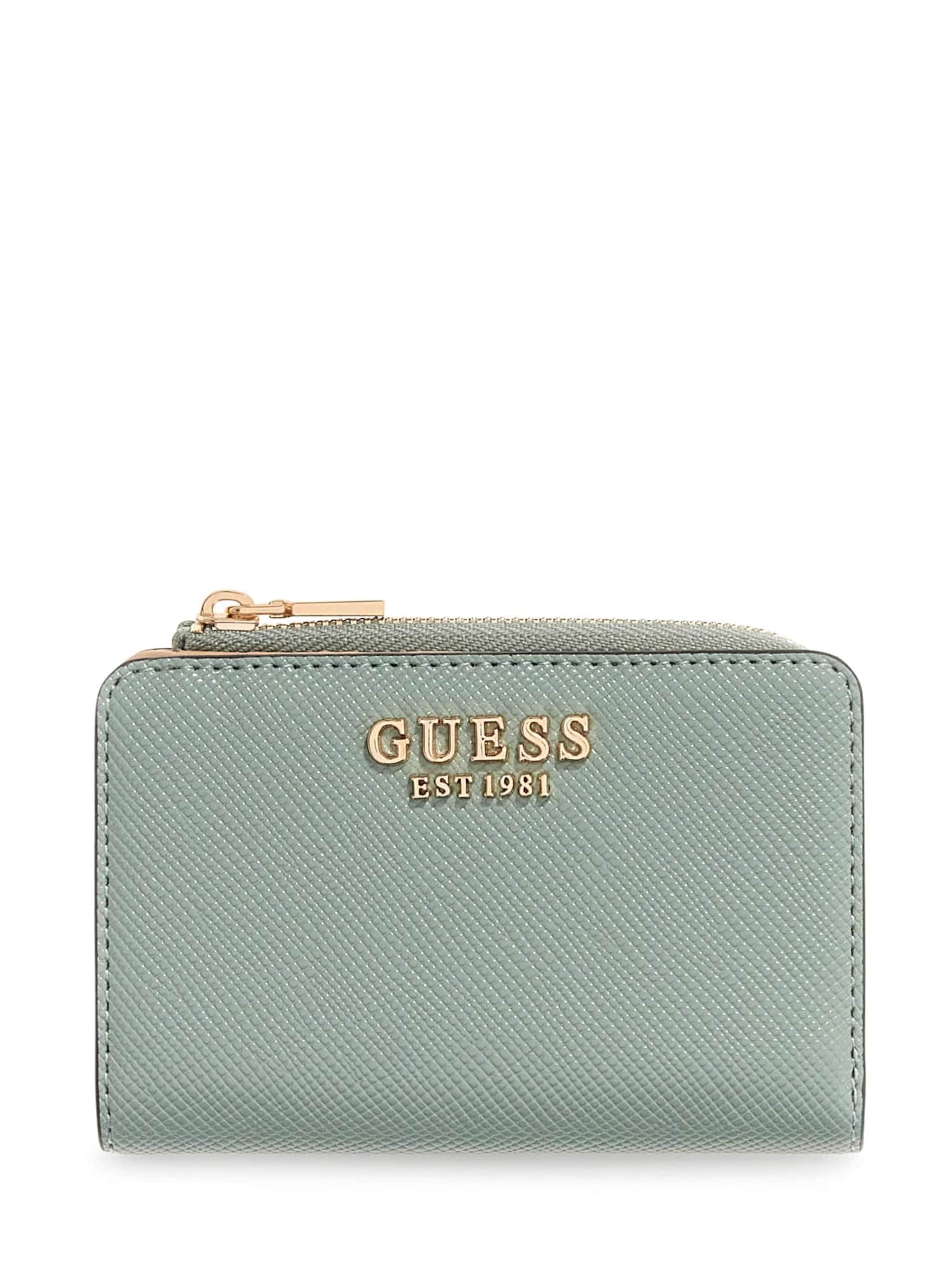 GUESS Wallet 'Serenova Saffiano' in Blue: front