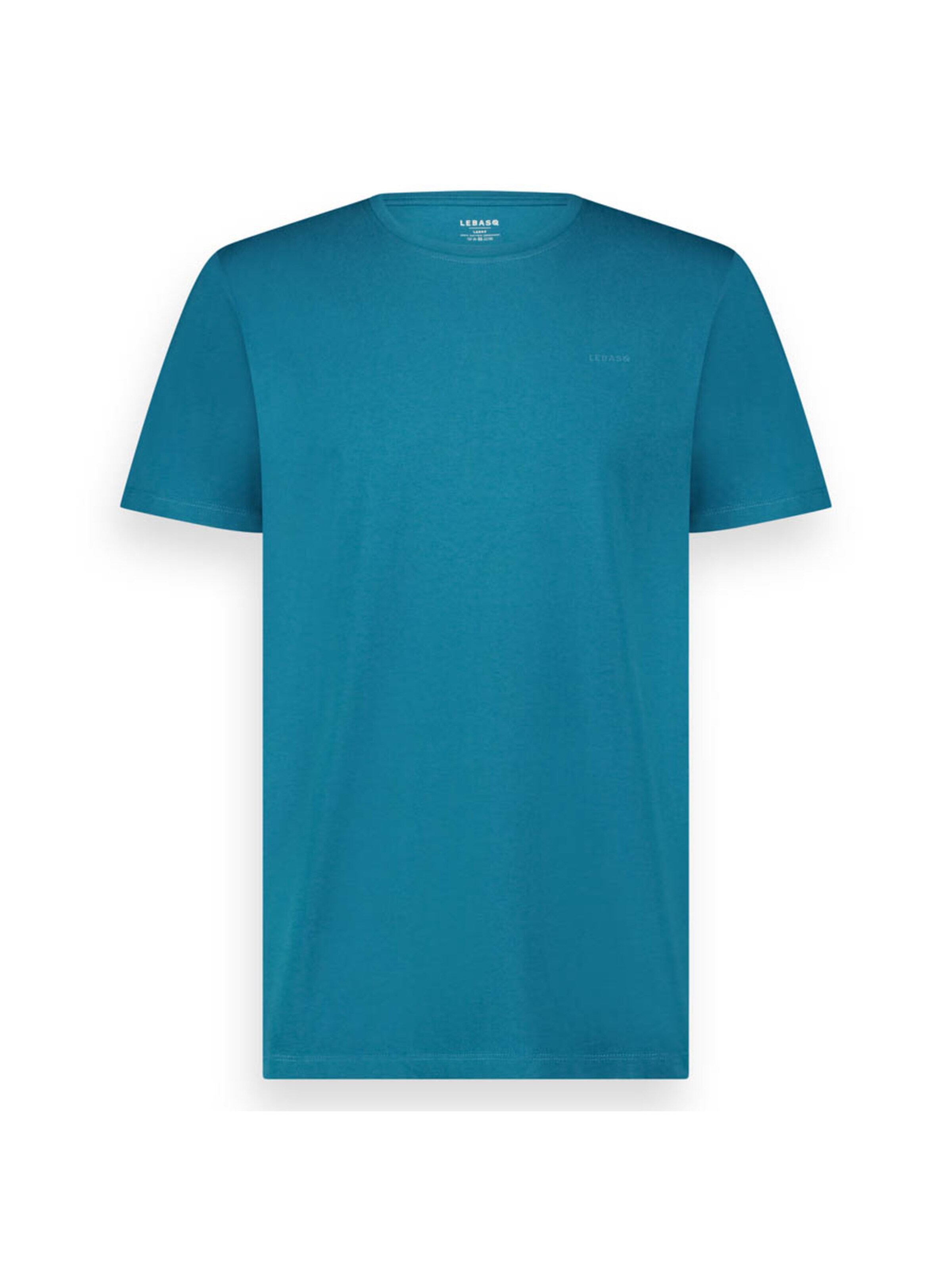 LEBASQ Shirt 'The Baker Crew Neck' in Blauw: voorkant
