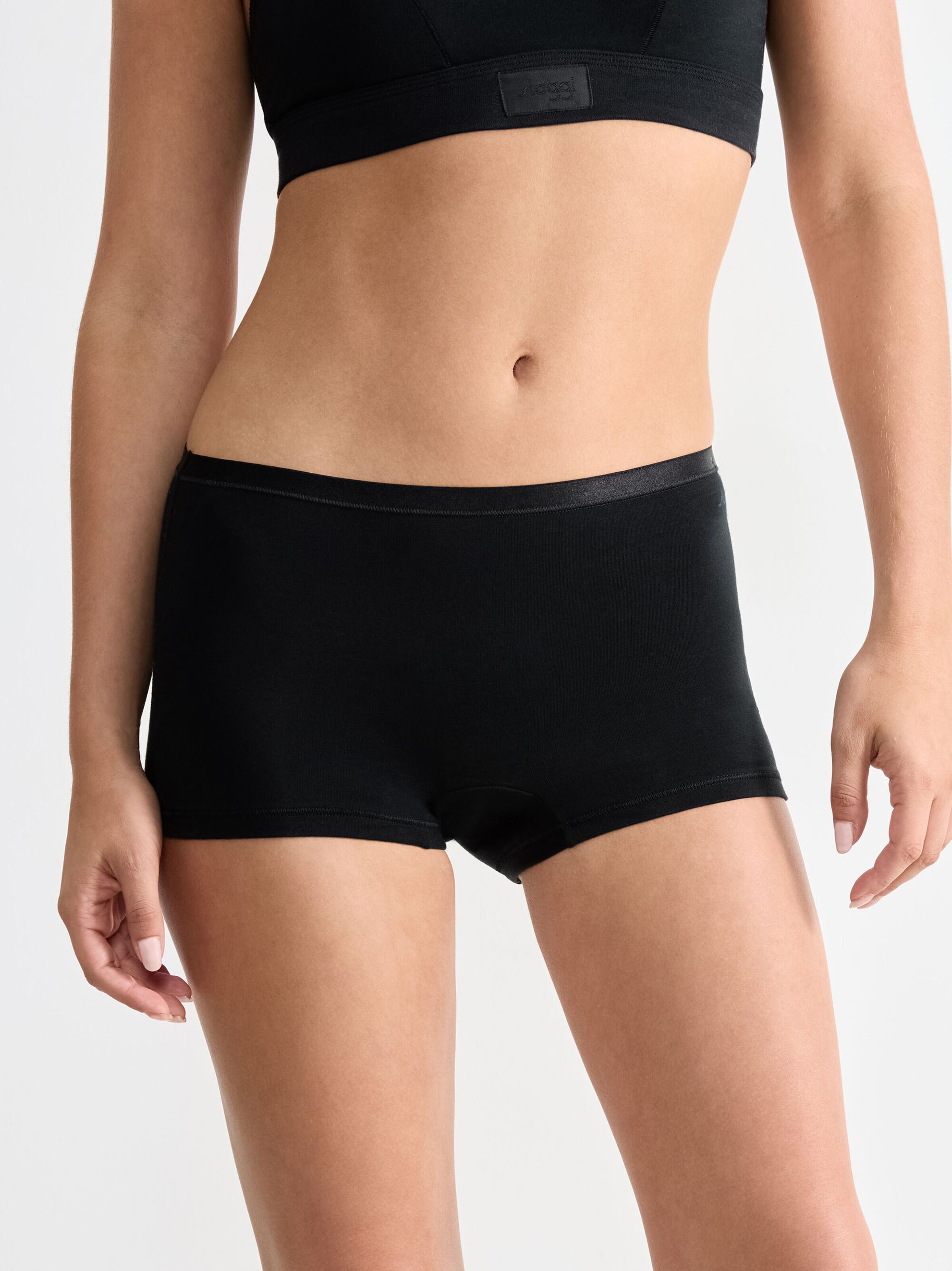 SLOGGI - Hipster ' GO Daily Cotton Short ' em preto: frente