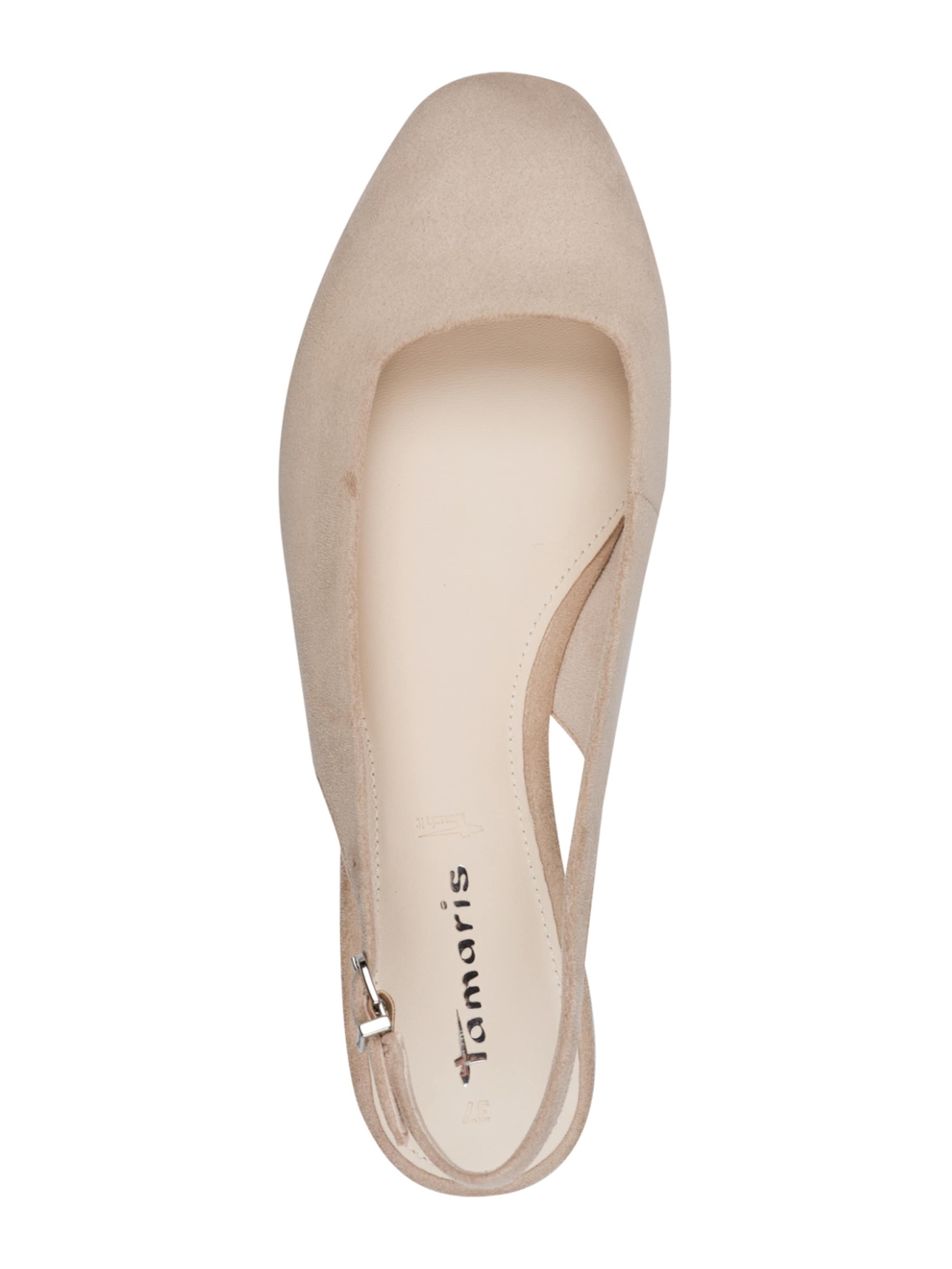 Tamaris Ballet Flats with Strap in Beige