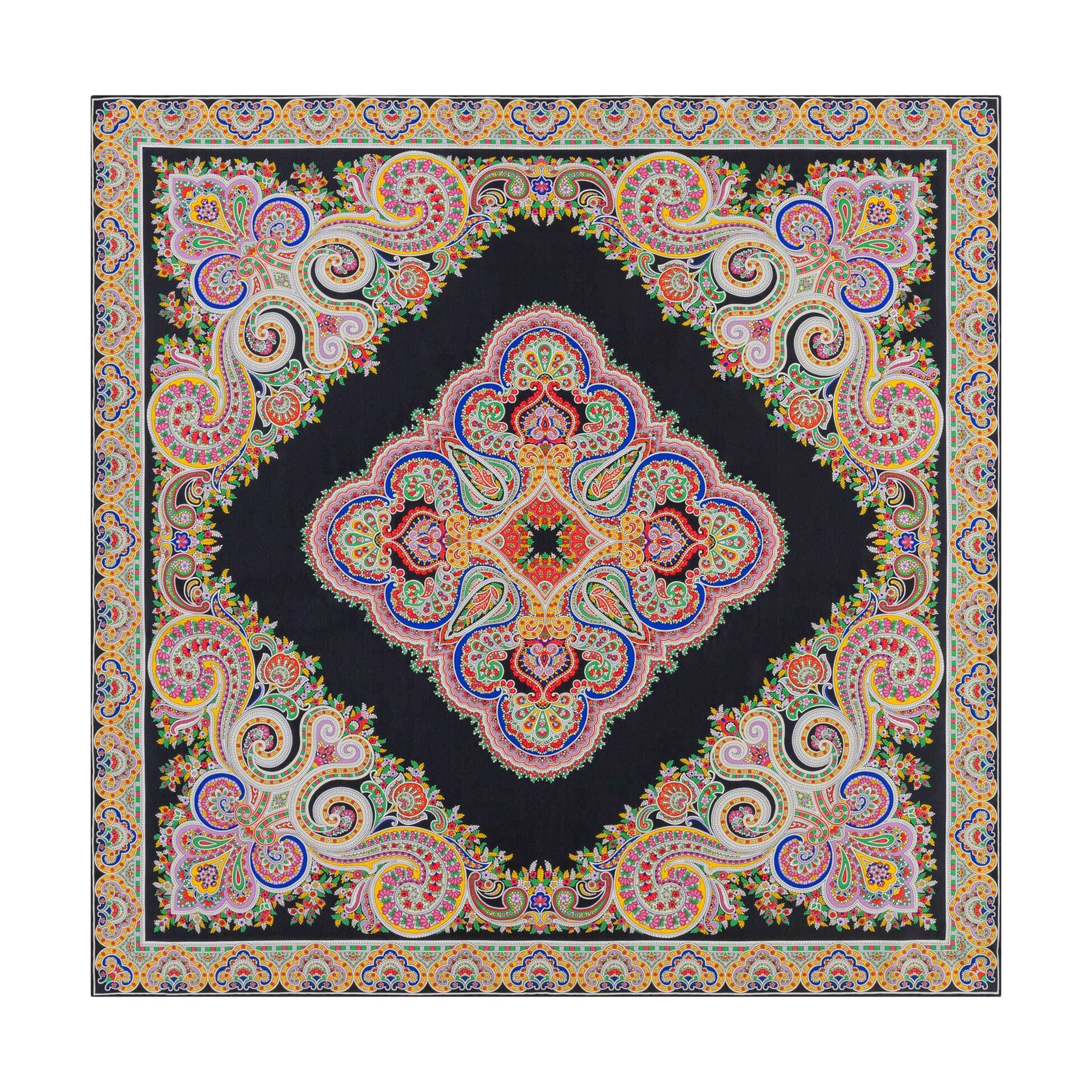 Foulard 'SQUARE GARDEN PAISLEY' di Roeckl in colori misti: frontale