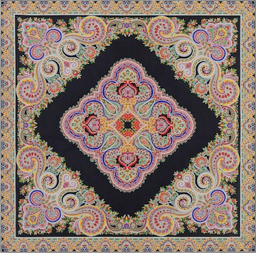 Foulard 'SQUARE GARDEN PAISLEY' Roeckl en mélange de couleurs : devant