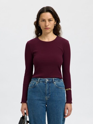 SELECTED Shirt 'Anna' in Purple: front