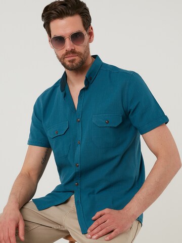 Buratti Regular fit Button Up Shirt 'Buratti' in Blue