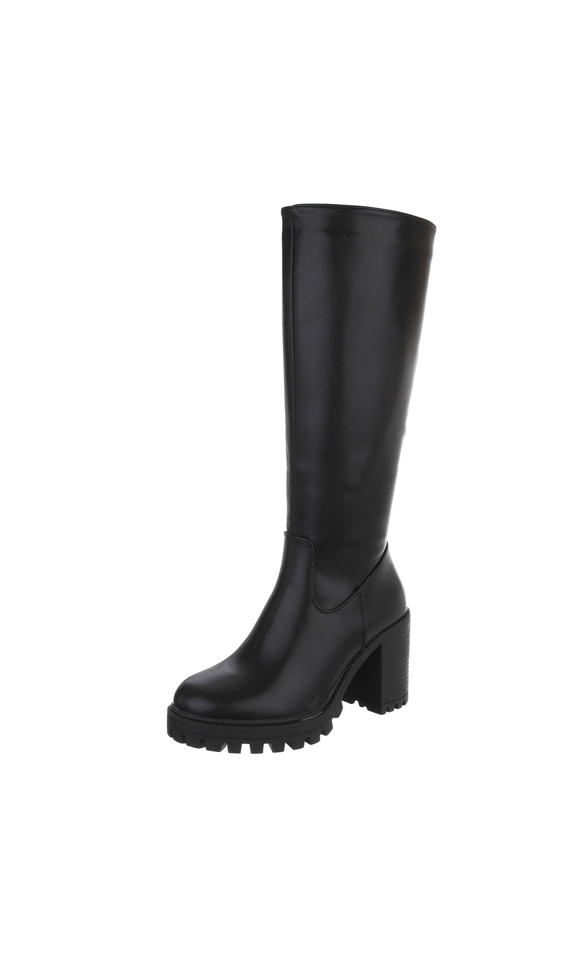 Ital-Design Stiefel in Schwarz: Vorderseite