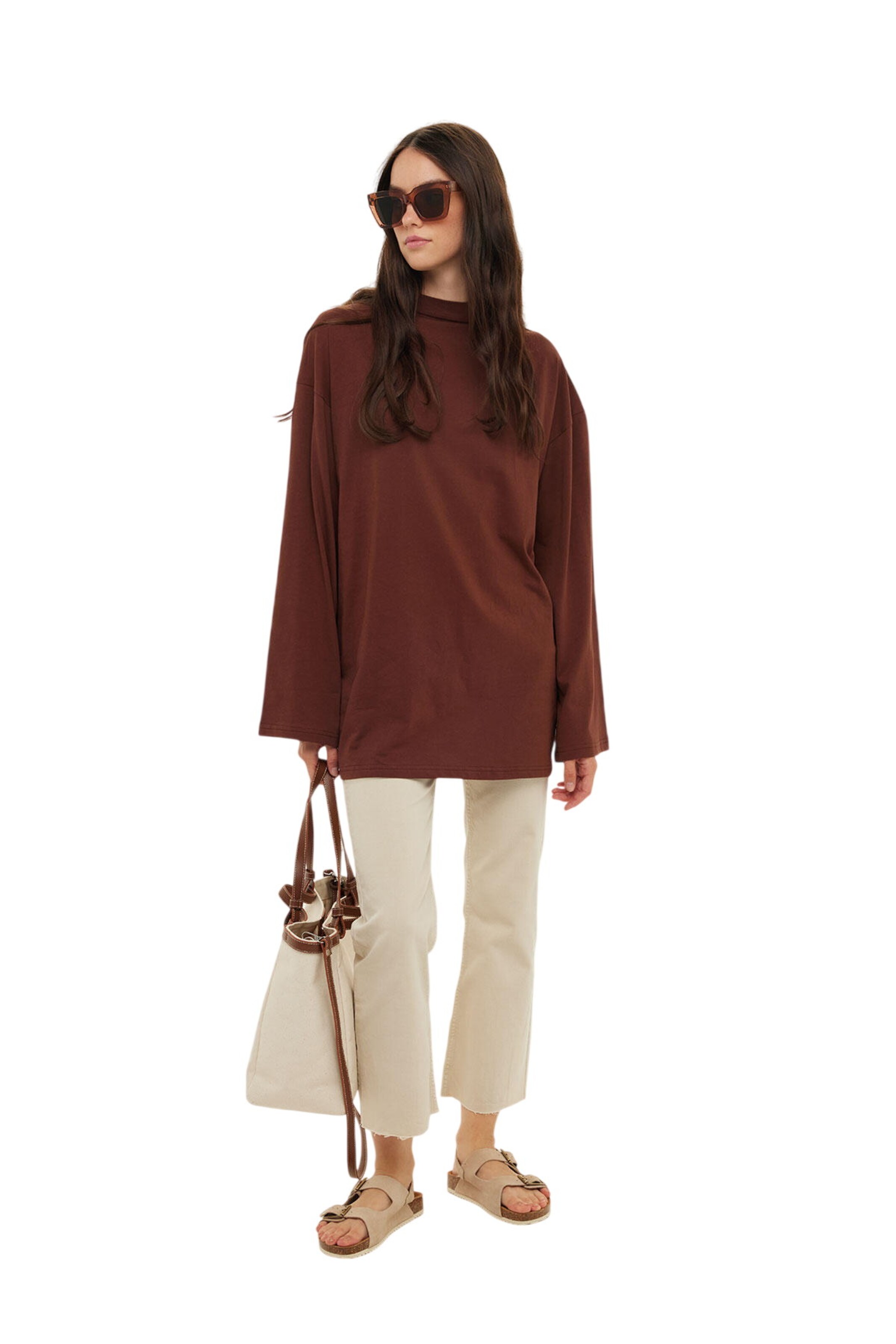 Sweat-shirt 'Manuka' MANUKA en marron