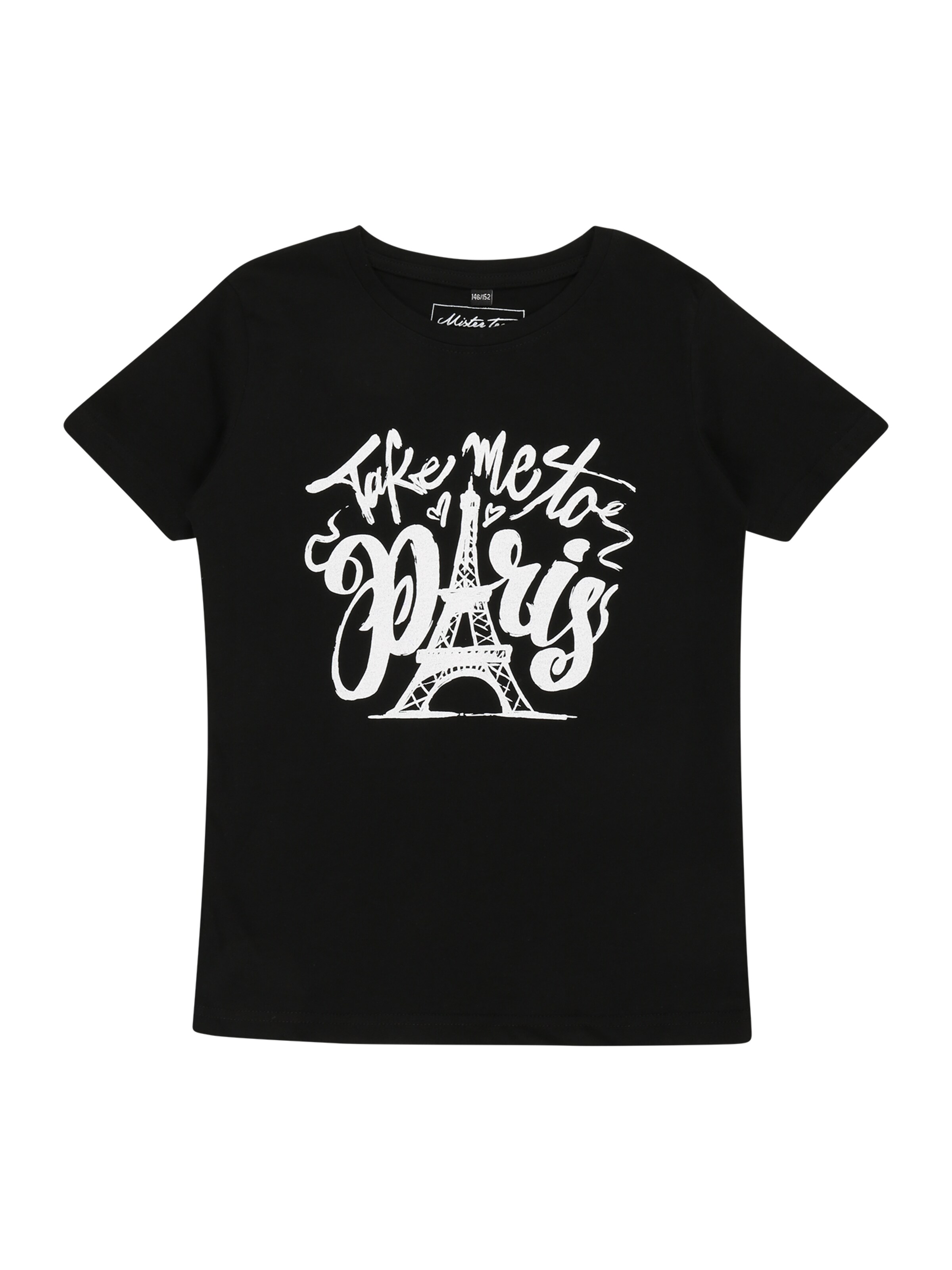 Tricou 'Take Me To Paris' de la Mister Tee pe negru: față