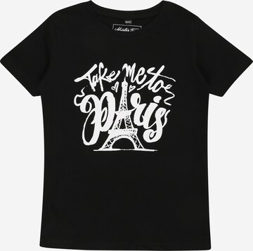 Mister Tee Shirt 'Take Me To Paris' in Zwart: voorkant