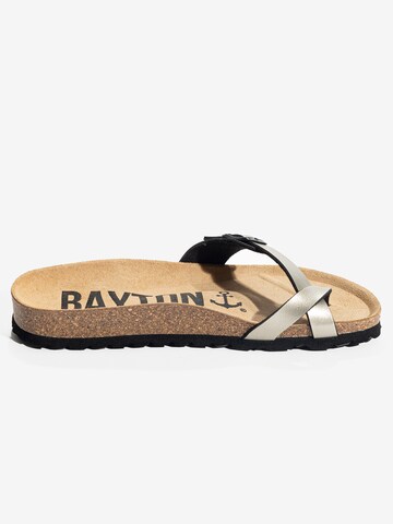 Flip-flops 'JUNON' de la Bayton pe argintiu