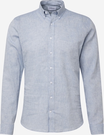 Coupe regular Chemise Lindbergh en bleu : devant