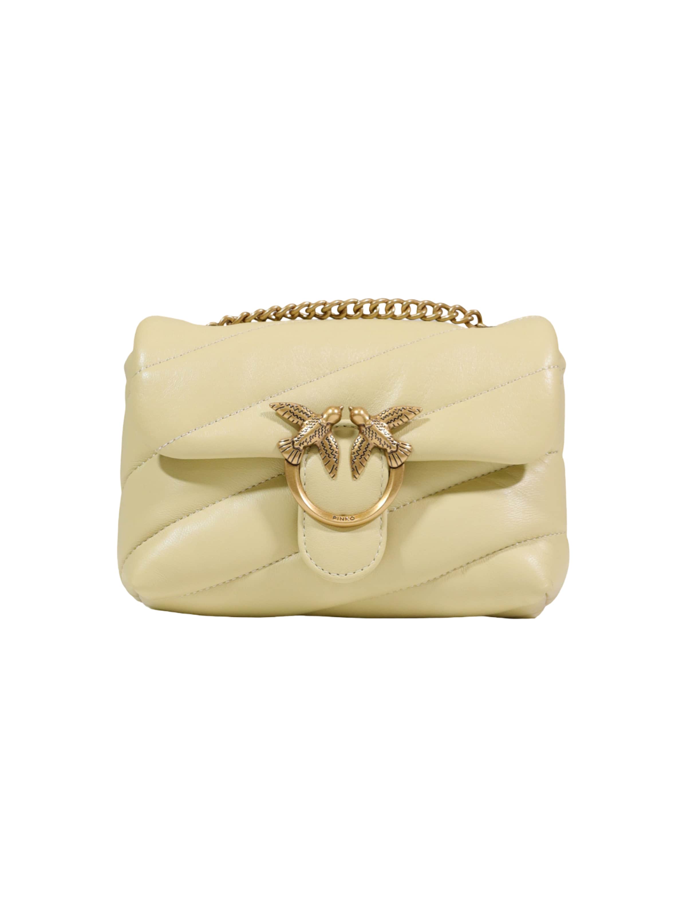 PINKO - Bolso de hombro 'LOVE PUFF BABY CL SHEEP NAPPA 100040 A0F2' en beige: frente