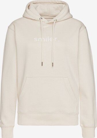 smiler. Sweatshirt in Beige: front