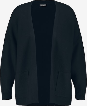 SAMOON Knit Cardigan in Black: front
