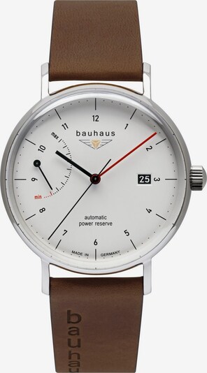 Bauhaus Analoguhr in braun / rot / schwarz / weiß, Produktansicht