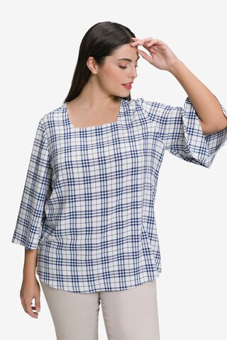 Ulla Popken Blouse in Blauw: voorkant